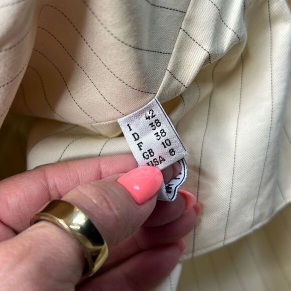 Vintage Jean Paul Gaultier Femme Ivory Pinstripe Suit Set Blazer & Pants (304) - Picture 16 of 16